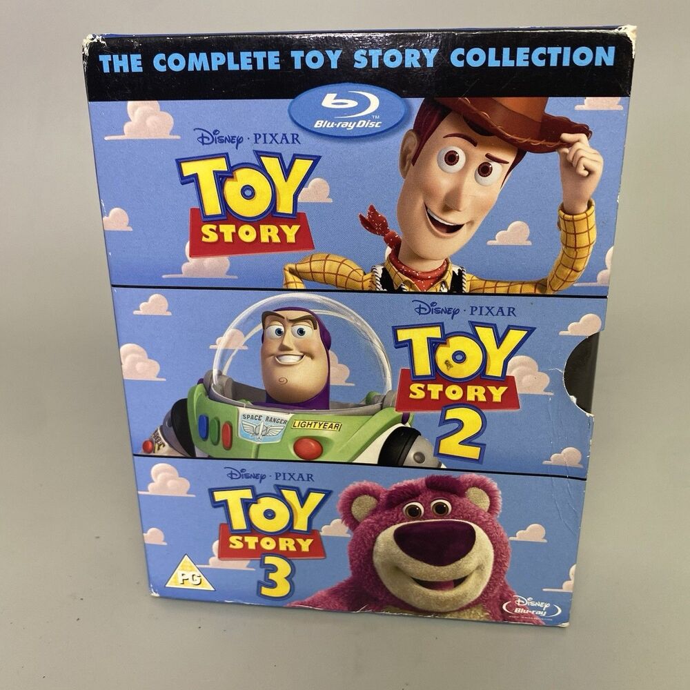 Disney Pixar Toy Story Movie 1, 2, & 3: The Complete Blu Ray Collection w/Bonus